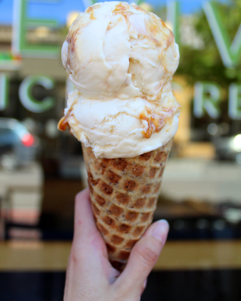 Banana Ice Cream with Caramelized White Chocolate Freckles » Hummingbird  High